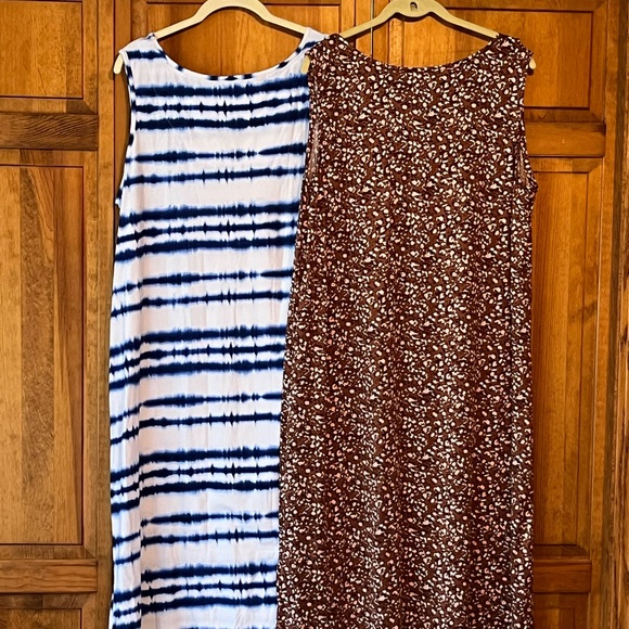 Bundle of 2 Muk Luks Sleeveless Midi Dresses Size Petite 1X - Picture 8 of 10